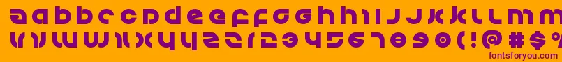 Kovacstitle Font – Purple Fonts on Orange Background