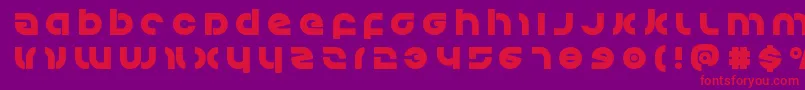 Kovacstitle Font – Red Fonts on Purple Background