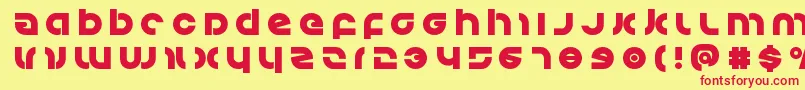 Kovacstitle Font – Red Fonts on Yellow Background