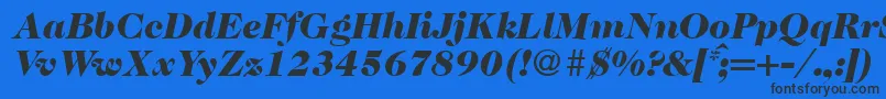 fuente Caslon335blackRegularitalic – Fuentes Negras Sobre Fondo Azul