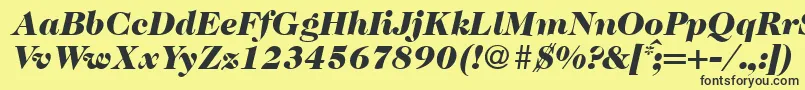 fuente Caslon335blackRegularitalic – Fuentes Negras Sobre Fondo Amarillo