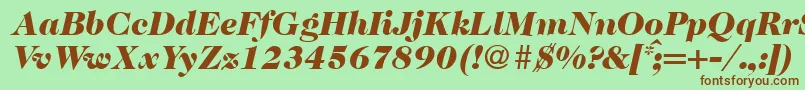 fuente Caslon335blackRegularitalic – Fuentes Marrones Sobre Fondo Verde