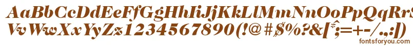 Caslon335blackRegularitalic-fontti – ruskeat fontit valkoisella taustalla