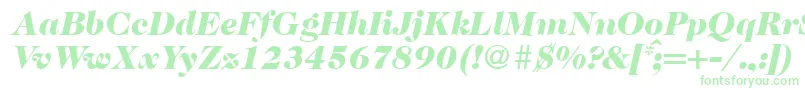 Caslon335blackRegularitalic-Schriftart – Grüne Schriften auf weißem Hintergrund