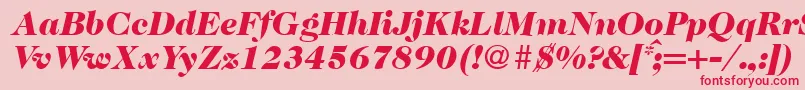 fuente Caslon335blackRegularitalic – Fuentes Rojas Sobre Fondo Rosa