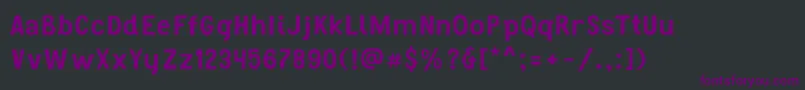 Шрифт Handsonc – фиолетовые шрифты на чёрном фоне
