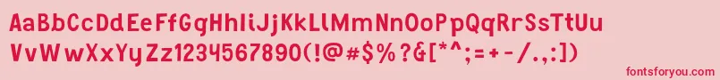 Handsonc Font – Red Fonts on Pink Background