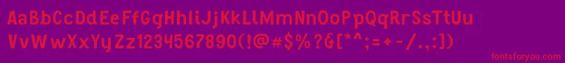 Handsonc Font – Red Fonts on Purple Background