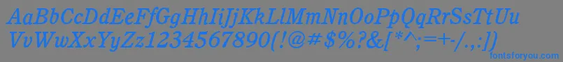 CalgaryMediumItalic Font – Blue Fonts on Gray Background