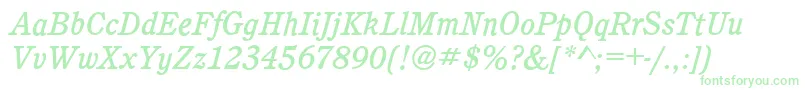 CalgaryMediumItalic Font – Green Fonts on White Background