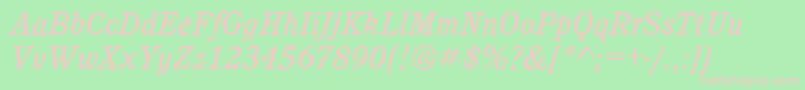 CalgaryMediumItalic Font – Pink Fonts on Green Background