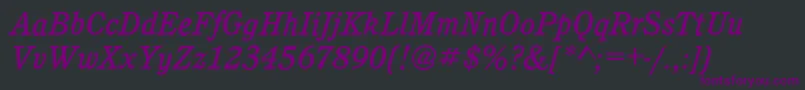 CalgaryMediumItalic Font – Purple Fonts on Black Background