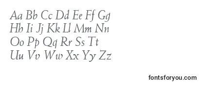 Review of the WeissLtItalic Font