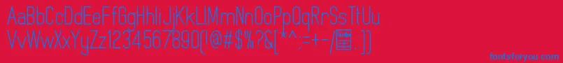 MindblueRegularDemo Font – Blue Fonts on Red Background