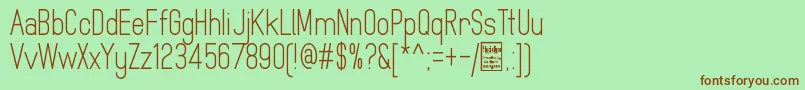 MindblueRegularDemo Font – Brown Fonts on Green Background