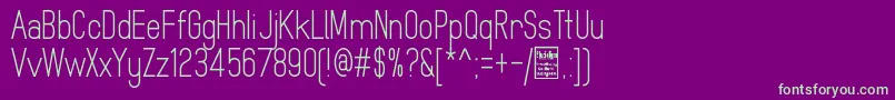 MindblueRegularDemo Font – Green Fonts on Purple Background