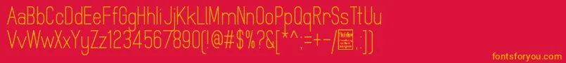 MindblueRegularDemo Font – Orange Fonts on Red Background