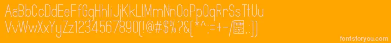 MindblueRegularDemo Font – Pink Fonts on Orange Background