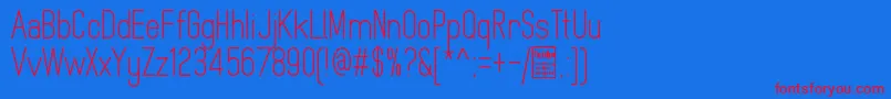 MindblueRegularDemo Font – Red Fonts on Blue Background