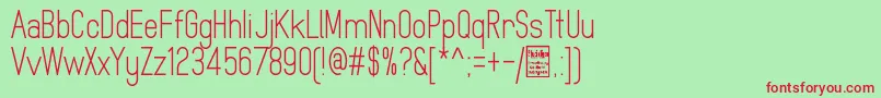 MindblueRegularDemo Font – Red Fonts on Green Background