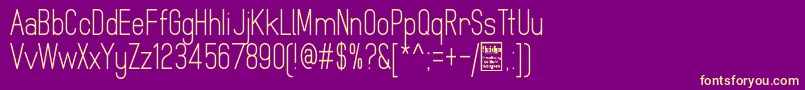 MindblueRegularDemo Font – Yellow Fonts on Purple Background