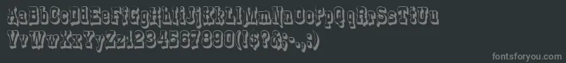 Czcionka GePlasterDrip – szare czcionki na czarnym tle