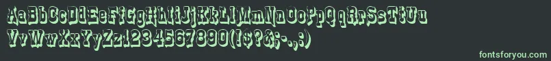 GePlasterDrip Font – Green Fonts on Black Background