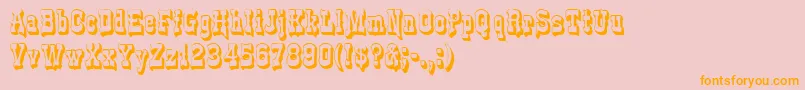 GePlasterDrip Font – Orange Fonts on Pink Background