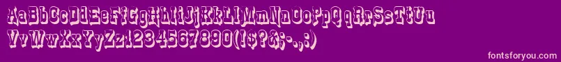 GePlasterDrip Font – Pink Fonts on Purple Background