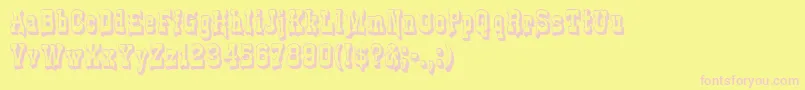 GePlasterDrip Font – Pink Fonts on Yellow Background