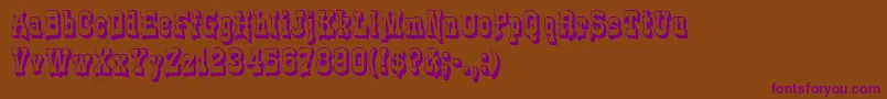 GePlasterDrip Font – Purple Fonts on Brown Background