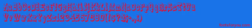 GePlasterDrip Font – Red Fonts on Blue Background