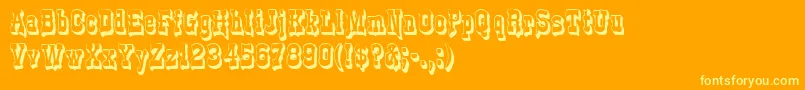 GePlasterDrip Font – Yellow Fonts on Orange Background