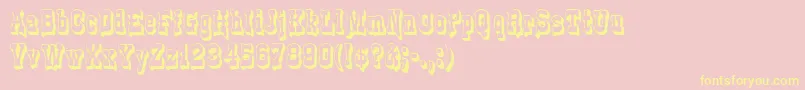 GePlasterDrip Font – Yellow Fonts on Pink Background