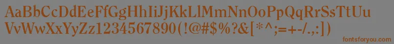 ItcClearfaceLtBold Font – Brown Fonts on Gray Background