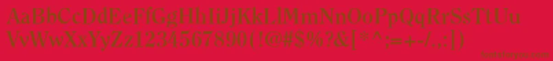 ItcClearfaceLtBold Font – Brown Fonts on Red Background