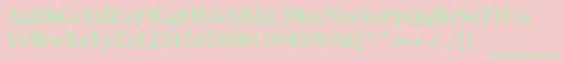 ItcClearfaceLtBold Font – Green Fonts on Pink Background