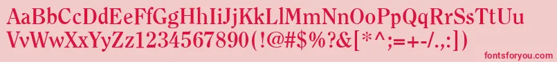 ItcClearfaceLtBold Font – Red Fonts on Pink Background