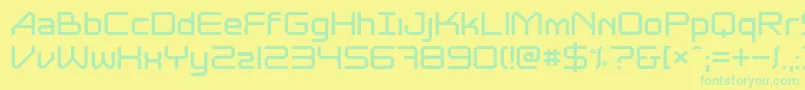 Astrolyt Font – Green Fonts on Yellow Background