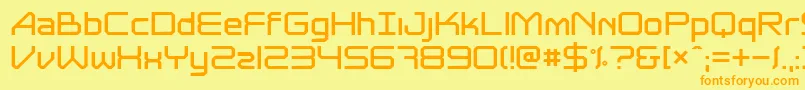 Astrolyt Font – Orange Fonts on Yellow Background