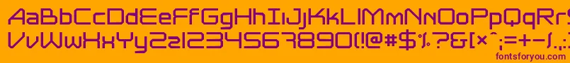 Astrolyt Font – Purple Fonts on Orange Background