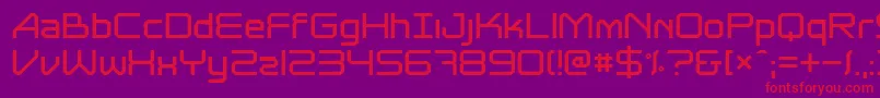 フォントAstrolyt – 紫の背景に赤い文字