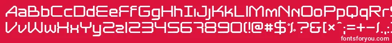 フォントAstrolyt – 赤い背景に白い文字