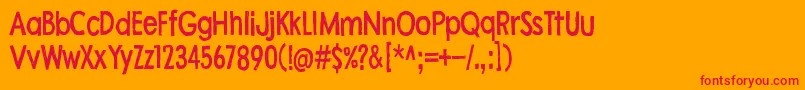 FleaMarketFinds Font – Red Fonts on Orange Background