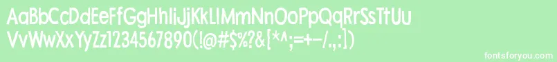 FleaMarketFinds Font – White Fonts on Green Background