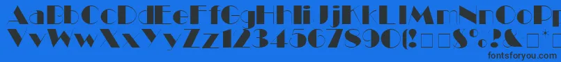 BlackTieDisplaySsi Font – Black Fonts on Blue Background