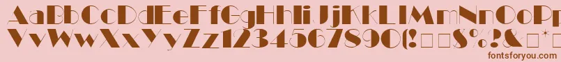BlackTieDisplaySsi Font – Brown Fonts on Pink Background