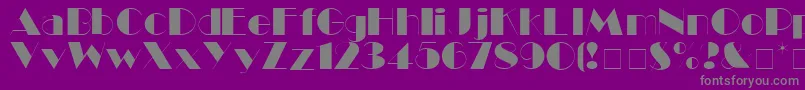 BlackTieDisplaySsi Font – Gray Fonts on Purple Background