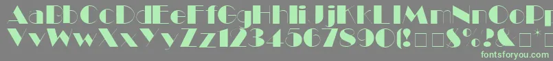 BlackTieDisplaySsi Font – Green Fonts on Gray Background