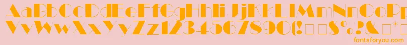Шрифт BlackTieDisplaySsi – оранжевые шрифты на розовом фоне